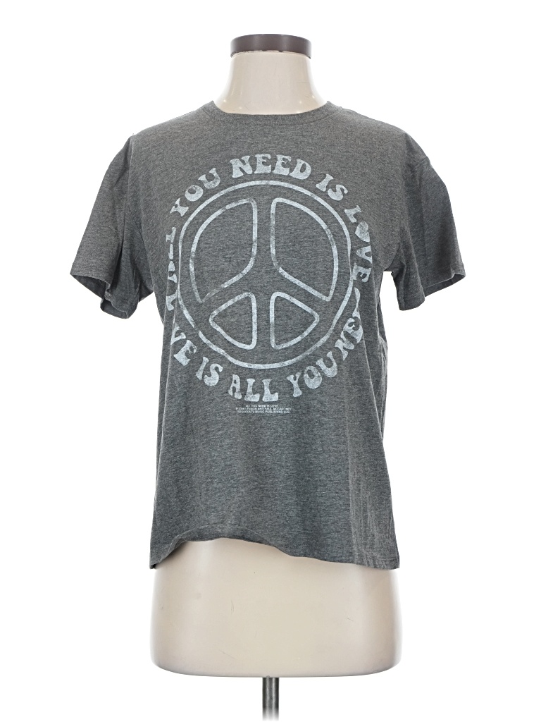 Pre-owned Assorted Brands Short Sleeve T-shirt In Gray