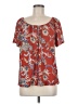 Lavish Red Short Sleeve Blouse Size M - photo 1