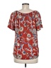 Lavish Red Short Sleeve Blouse Size M - photo 2