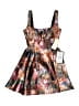 Katia Rae Floral Brown Tan Cocktail Dress Size XS - photo 1