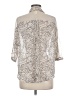 Forever 21 Animal Print Ivory 3/4 Sleeve Button-Down Shirt Size M - photo 2