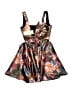 Katia Rae Print Brown Orange Cocktail Dress Size XS - photo 2