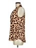 Equipment 100% Silk Animal Print Brown Sleeveless Silk Top Size M - photo 5