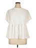 Boohoo Ivory Short Sleeve Blouse Size 14 - photo 1