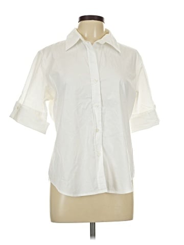 Lafayette 148 New York Short Sleeve Blouse (view 1)