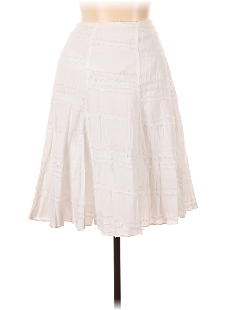 Pre-owned Karen Kane Formal Skirt In White