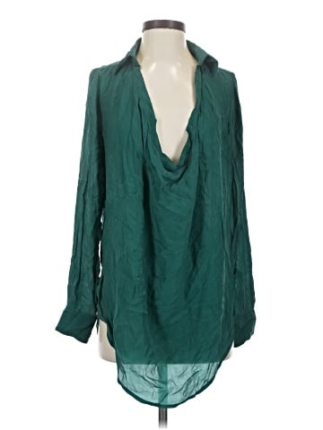 Haute Hippie Long Sleeve Silk Top (view 1)