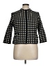 Jones New York Collection 100% Wool Polka Dots Black Wool Blazer Size 14 Petite - photo 1