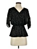 Assorted Brands Stars Black 3/4 Sleeve Blouse Size S - photo 1