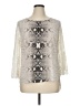 Alberto Makali 100% Polyester Silver 3/4 Sleeve Blouse Size XL - photo 1