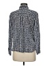 Boden 100% Silk Chevron-herringbone Blue Long Sleeve Silk Top Size 8 (petite) - photo 2