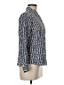 Boden 100% Silk Chevron-herringbone Blue Long Sleeve Silk Top Size 8 (petite) - photo 4