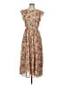 Hayden 100% Polyester Floral Tan Casual Dress Size S - photo 1