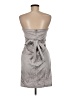 Snap 100% Polyester Metallic Silver Cocktail Dress Size 7 - photo 2