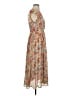 Hayden 100% Polyester Floral Tan Casual Dress Size S - photo 4