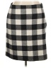 Talbots Checkered-gingham Gray Wool Skirt Size 14 - photo 1