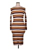 Just Fab Stripes Brown Casual Dress Size XL - photo 1