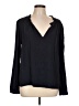Hinge 100% Rayon Black Long Sleeve Blouse Size L - photo 1