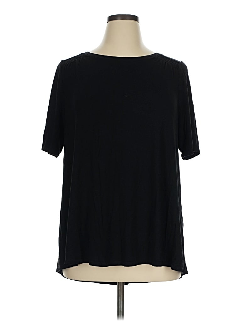 Pre-owned Lane Bryant Short Sleeve T-shirt In Black