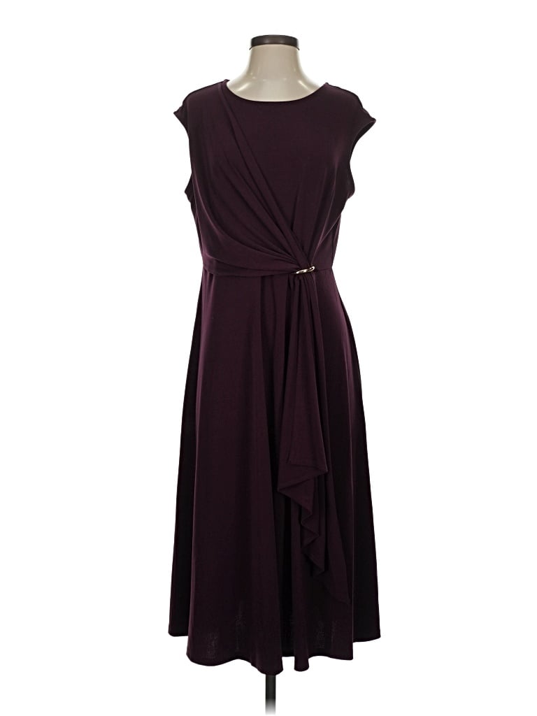 Pre-owned T Tahari Casual Dress In Burgundy