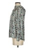 Reiss 100% Viscose Tweed Teal Blue Long Sleeve Blouse Size 4 - photo 5