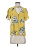 Mine 100% Polyester Yellow Short Sleeve Henley Size S - photo 1