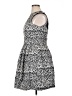 Taylor 100% Polyester Animal Print Gray Cocktail Dress Size 14 - photo 5