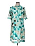 Alfani 100% Polyester Graphic Teal Casual Dress Size 8 - photo 1