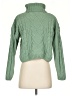 Hippie Rose 100% Polyester Green Turtleneck Sweater Size S - photo 2