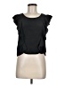 Madison Marcus 100% Silk Black Short Sleeve Top Size M - photo 1
