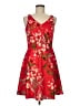 DressBarn Tropical Red Cocktail Dress Size 8 Petite - photo 1