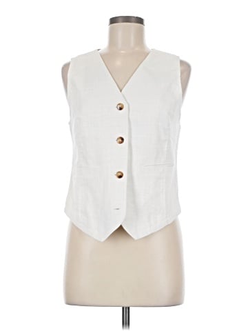 Listicle Sleeveless Button-Down Shirt (view 1)