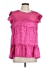AndTheWhy Pink Short Sleeve Blouse Size L - photo 1