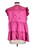 AndTheWhy Pink Short Sleeve Blouse Size L - photo 2