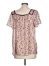 Torrid 100% Polyester Burgundy Short Sleeve Blouse Size Lg Plus (0) - photo 2