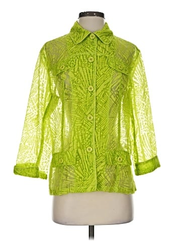 MULTIPLES 3/4 Sleeve Button-Down Shirt (view 1)
