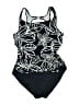 Christina Graphic Black One Piece Swimsuit Size 12 - photo 1