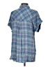 Bella Dahl Plaid Blue Short Sleeve Button-Down Shirt Size S - photo 2