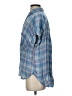Bella Dahl Plaid Blue Short Sleeve Button-Down Shirt Size S - photo 5