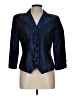 Papell Boutique Evening 100% Acetate Solid Blue Blazer Size 10 - photo 1