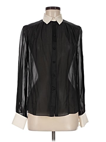 Rachel Zoe Long Sleeve Silk Top (view 1)