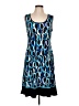 DressBarn Graphic Blue Casual Dress Size 10 - photo 1