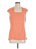 Larry Levine Orange Short Sleeve Top Size M - photo 1
