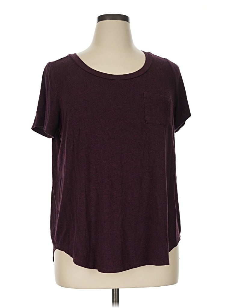 Pre-owned Market & Spruce Short Sleeve T-shirt In Burgundy