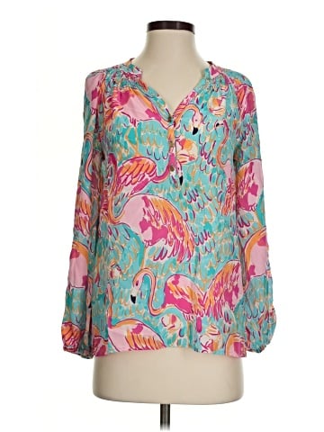 Lilly Pulitzer Long Sleeve Silk Top (view 1)