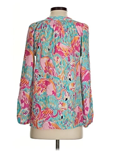 Lilly Pulitzer Long Sleeve Silk Top (view 2)
