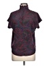 Michelle Stuart Paisley Purple Short Sleeve Turtleneck Size 10 - photo 1