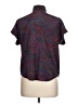 Michelle Stuart Paisley Purple Short Sleeve Turtleneck Size 10 - photo 2