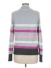 St. John's Bay Stripes Gray Turtleneck Sweater Size M - photo 2