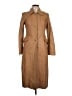 Zara 100% Leather Tan Trenchcoat Size L - photo 1